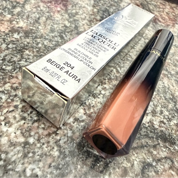 Lancôme L'Absolu Lacquer Liquid Lipstick - Beige Aura (204) NEW - Picture 2 of 4
